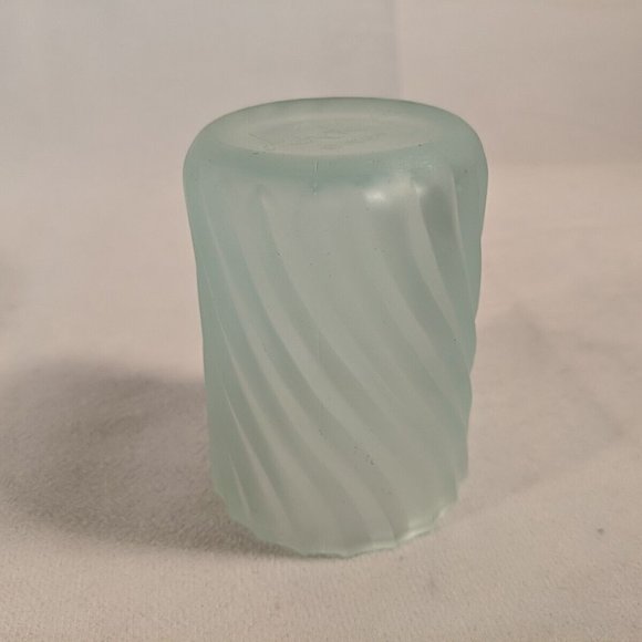 Andre Richard 1984 Green Satin Swirl Glass Cup plate & saucer Bedside Tumble Up - Picture 7 of 13